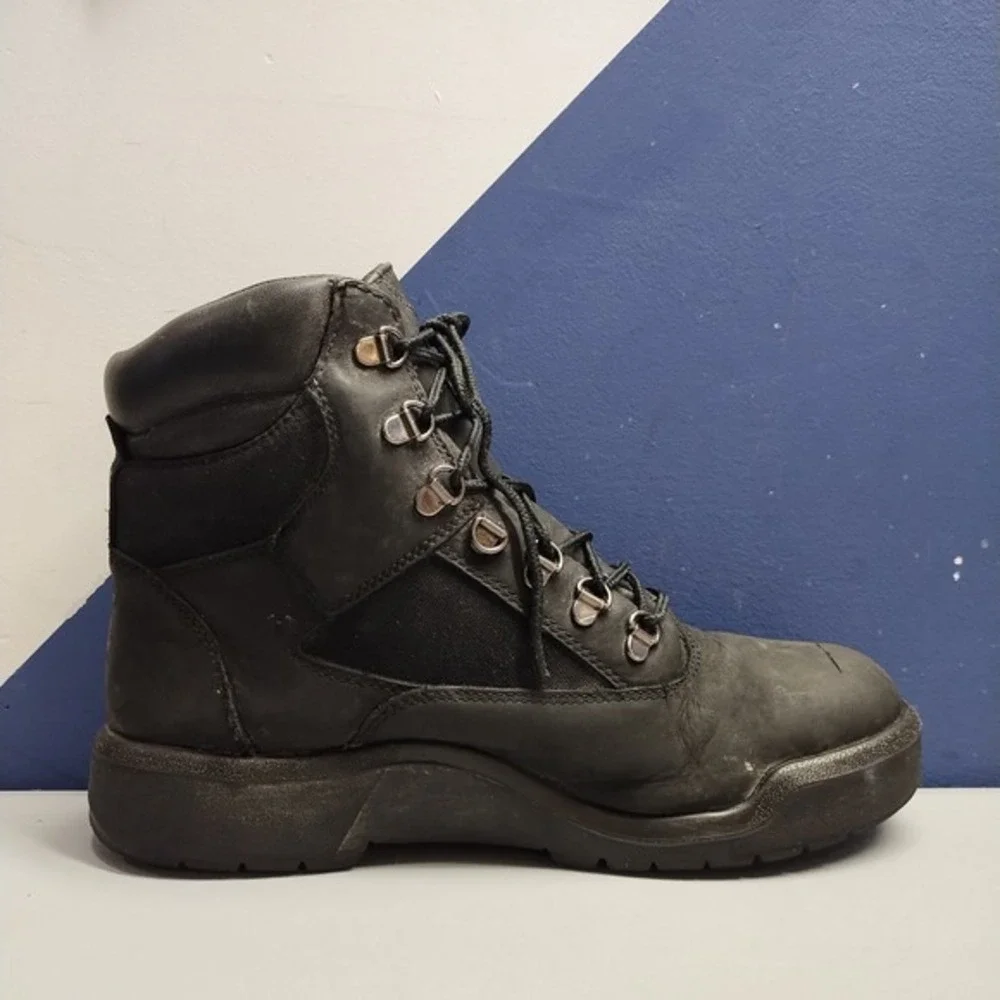 Timberland Field Hiking Boots Mens US Size 10‎ Black Waterproof Workwear Lace Up